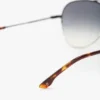 Fine metal pilot sunglasses in gold black