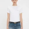 Fitted shrunken logo t-shirt in white