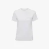 Fitted shrunken logo t-shirt in white