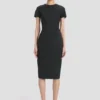 Fitted t-shirt dress in black