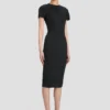 Fitted t-shirt dress in black