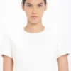 Fitted t-shirt dress in ivory
