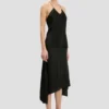 Gathered cami top in black