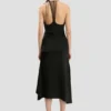 Gathered cami top in black