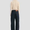 Half-zip milano jumper in pale rose