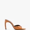 Harlow mule 100 in bronze satin