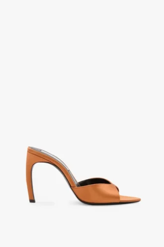 Harlow mule 100 in bronze satin