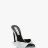Harlow mule 100 in magnesium satin