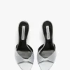 Harlow mule 100 in magnesium satin