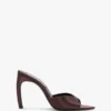 Harlow mule 100 in maroon satin