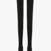 Harlow peep toe stretch jersey boot 100 in black