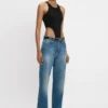 High leg bodysuit in black