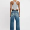 High leg bodysuit in grey marl