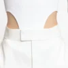 High leg bodysuit in white