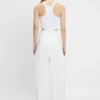 High leg bodysuit in white