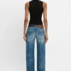 High neck bodysuit in black