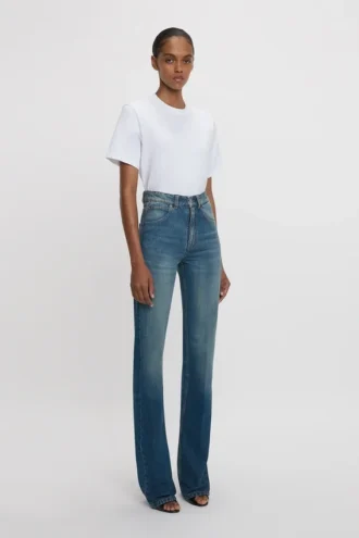 Julia stretch jean in mid blue
