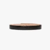Jumbo dorian belt in black croc embossed calf leather