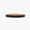 Jumbo dorian belt in dark brown croc embossed leather