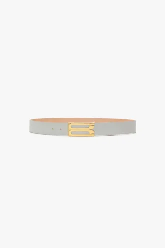 Jumbo dorian belt in magnesium shiny leather