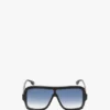 Layered mask sunglasses in black gradient