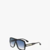 Layered mask sunglasses in black gradient