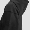 Logo embroidered hoodie in black