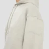 Logo embroidered hoodie in grey marl