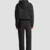 Logo embroidered hoodie in black