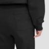 Logo embroidered jogger in black