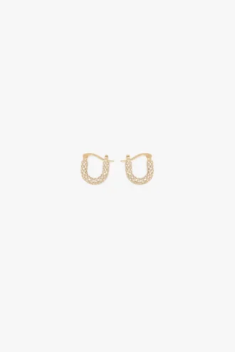 Medium pava crystal hoop earrings