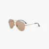 Metal pilot sunglass in gold blue