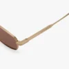 Metal sunglasses in gold honey havana