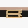 Micro dorian belt in black leather