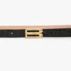 Micro dorian belt in black shiny leather