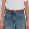 Micro dorian belt in tan leather