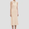 Mira midi dress in sandstone