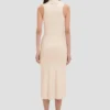 Mira midi dress in sandstone