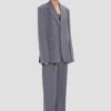 Notched lapel jacket in flint