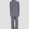 Notched lapel jacket in flint