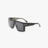 Oversized flat top frame in black