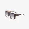 Oversized flat top frame in burgundy