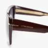 Oversized flat top frame in burgundy