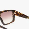 Oversized flat top frame in havana
