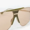 Oversized metal and acetate frame in green marble
