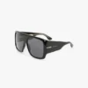 Oversized soft square acetate frame in black