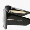 Oversized soft square acetate frame in black