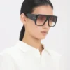 Oversized soft square acetate frame in blue