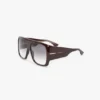 Oversized soft square acetate frame in burgundy