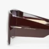 Oversized soft square acetate frame in burgundy
